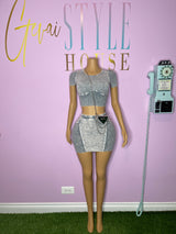 COOL GREY SKIRT SET