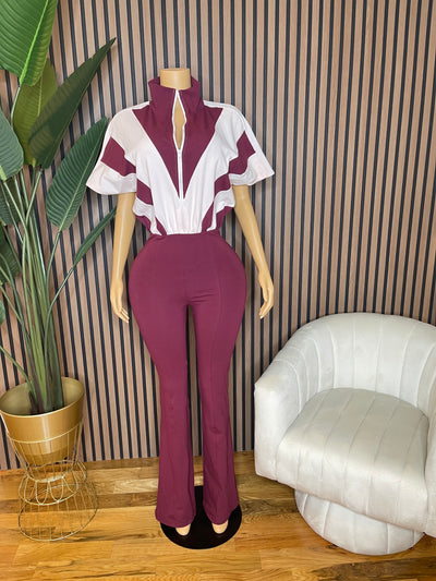 Maroon Muse Jumpsuit